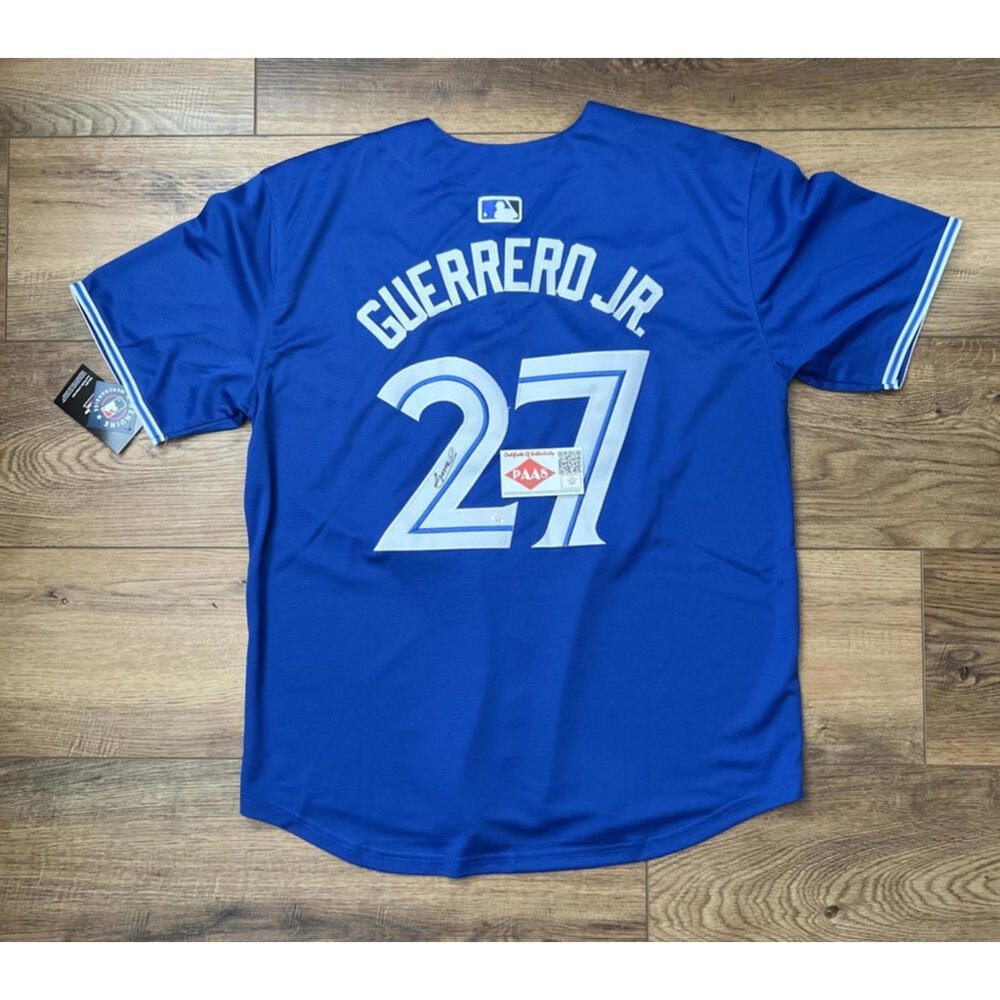 VLADIMIR GUERRERO JR. TORONTO BLUE JAYS SIGNED Nike JERSEY w/ COA WS MVP XL